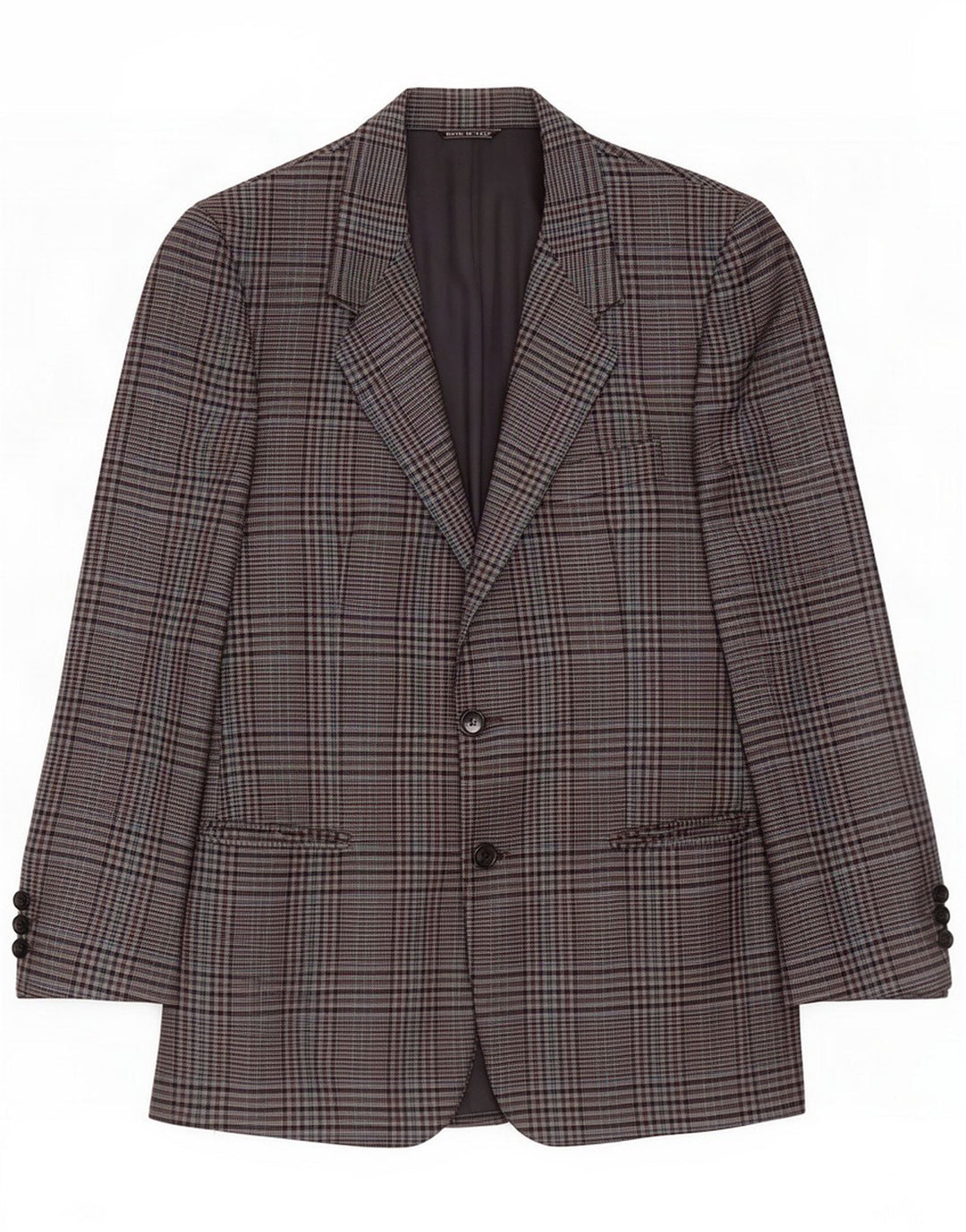 Adolfo Trabaldo Chaqueta tipo blazer de 2 botones para hombre IT 48 Lana a cuadros gris medio