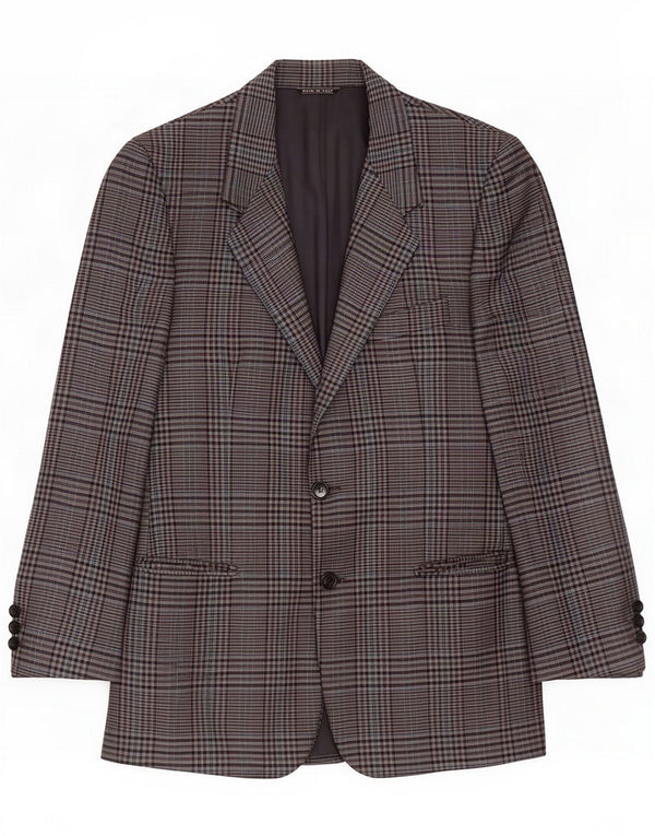 Adolfo Trabaldo Chaqueta tipo blazer de 2 botones para hombre IT 48 Lana a cuadros gris medio