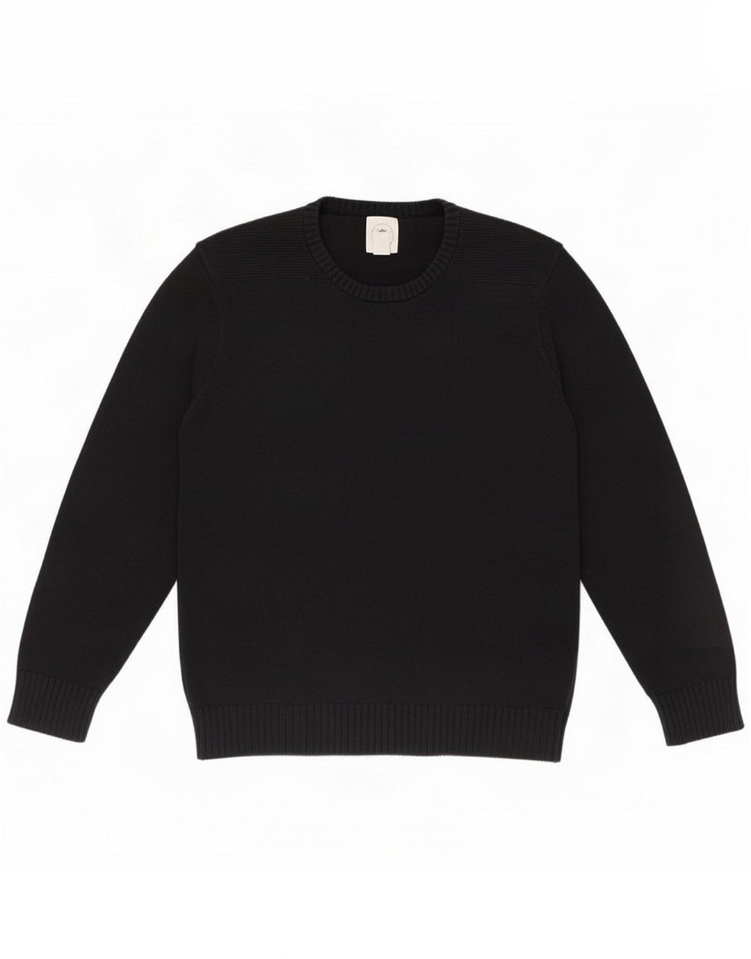 Dockers Jersey con cuello redondo para hombre, suéter de algodón negro mediano
