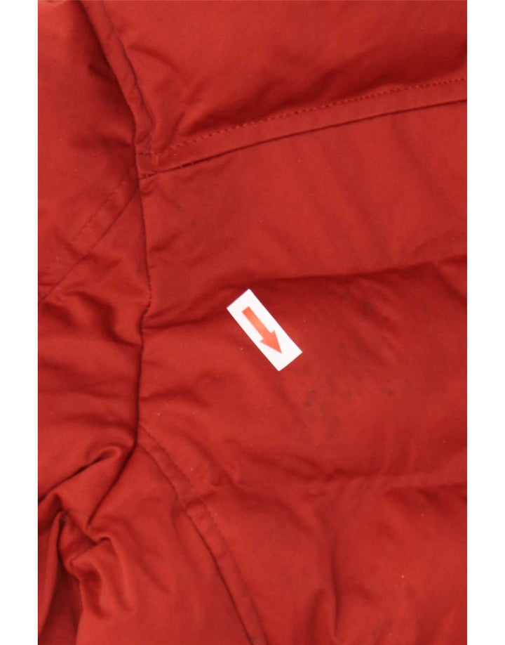 Zara Mens Chaqueta Acolchada Corta Con Capucha UK 40 Mediano Rojo Poliéster