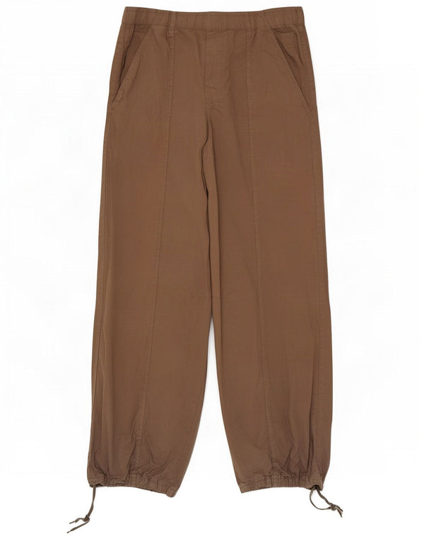 Zara Mujer Pantalones Holgados De Talle Alto XS W24 L29 Beige