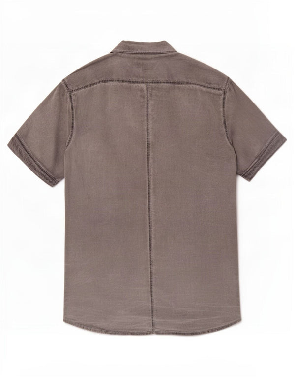 Marlboro Classics Camisa Slim Fit de Manga Corta para Hombre XL Gris