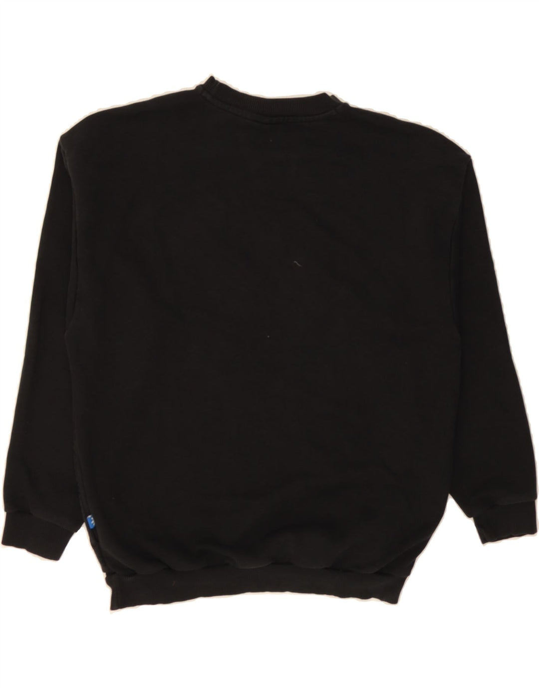 ADIDAS Womens Graphic Sweatshirt Jumper UK 12 Medium  Black Cotton Vintage Adidas and Second-Hand Adidas from Messina Hembry 