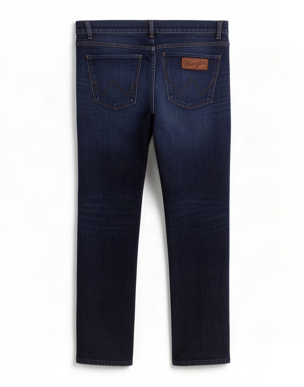Wrangler Vaqueros rectos ajustados Spencer para hombre W34 L32 Algodón azul marino