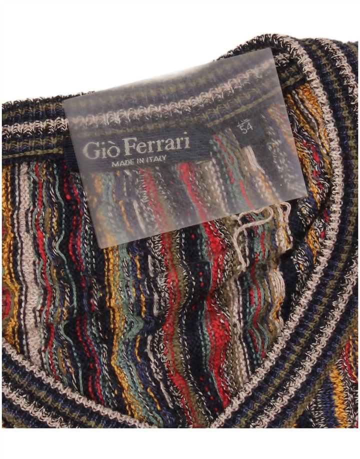 gio ferrari Jersey con cuello en V para hombre IT 54 XL Rayas multicolores