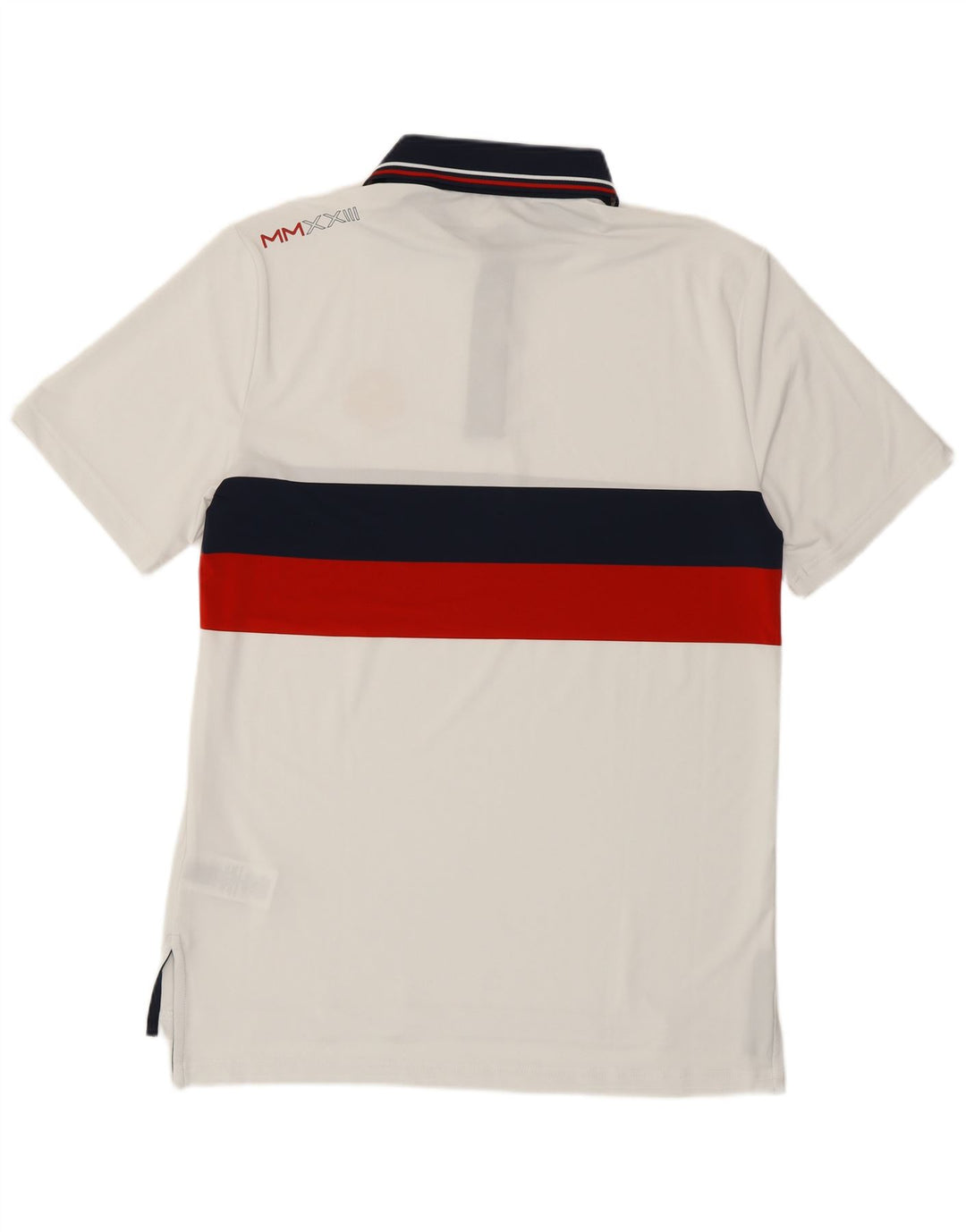Ralph Lauren Mens USA Polo Camisa Pequeña Poliéster A Rayas Blancas