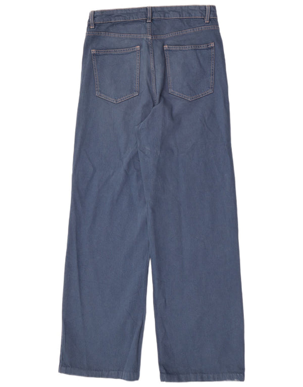 Marks & Spencer Vaqueros de pierna ancha para mujer UK 12 Medium W31 L31 Azul marino Algodón