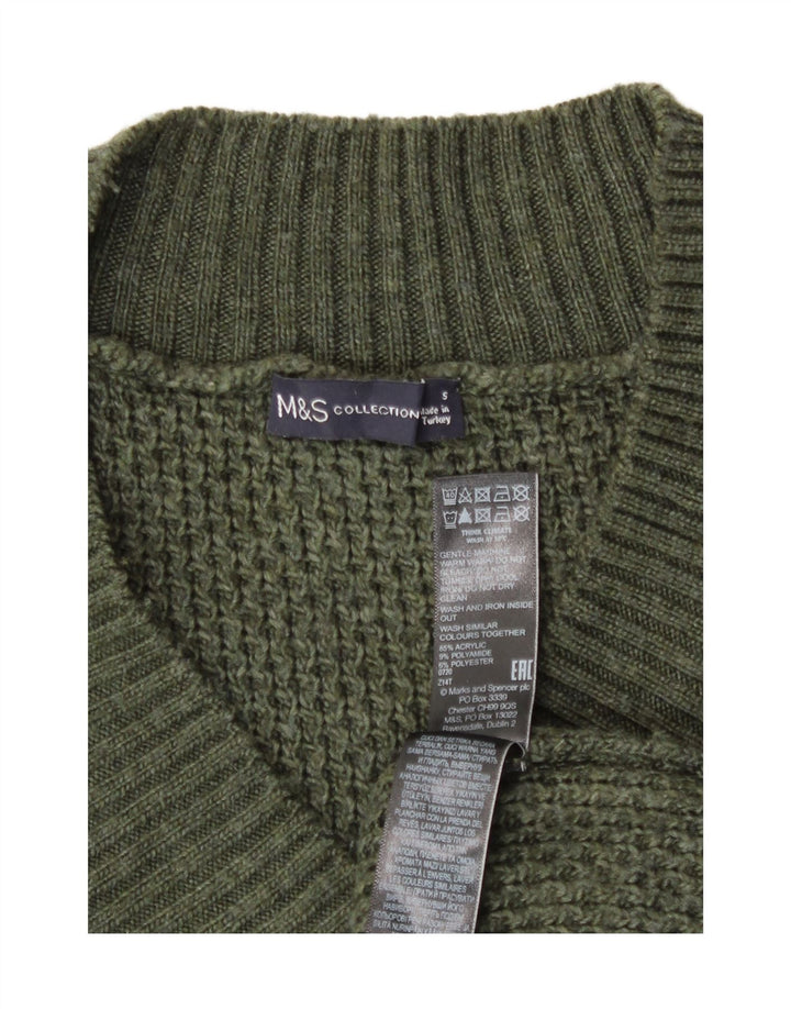 Marks & Spencer Suéter con Cuello en V para Hombre Acrílico Verde Pequeño