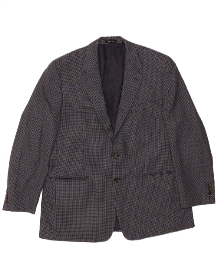 Chaps Chaqueta tipo blazer de 2 botones para hombre UK 44 2XL Lana de pata de gallo azul marino