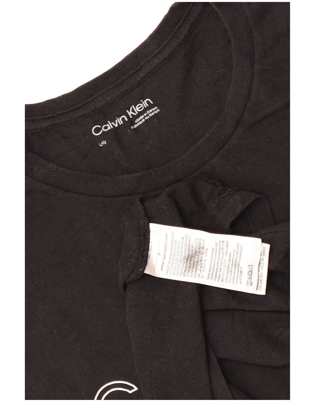 CALVIN KLEIN Top sin mangas con gráfico para hombre, tamaño grande, algodón negro