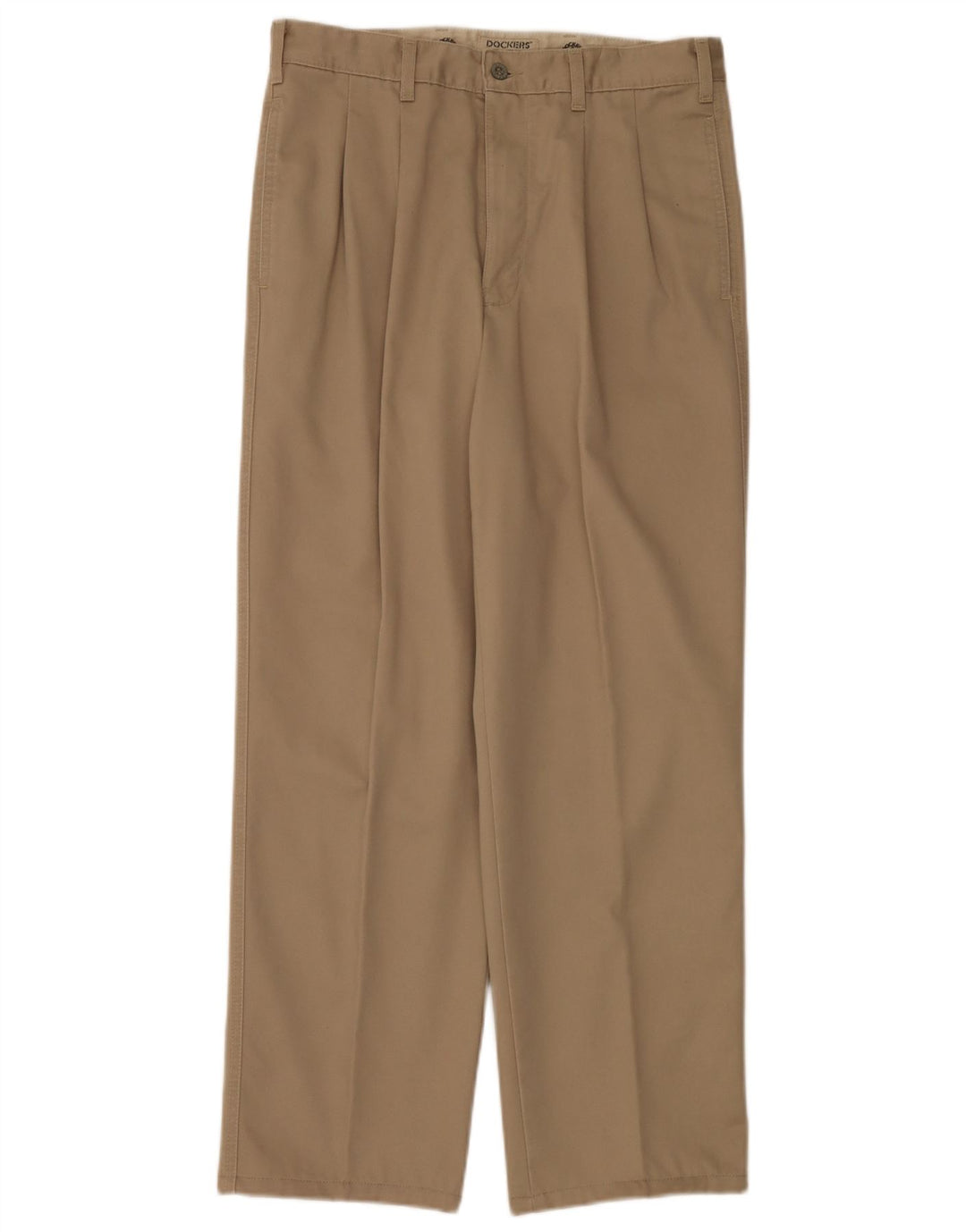 Dockers Pantalón chino con pinzas para hombre W33 L32 Beige