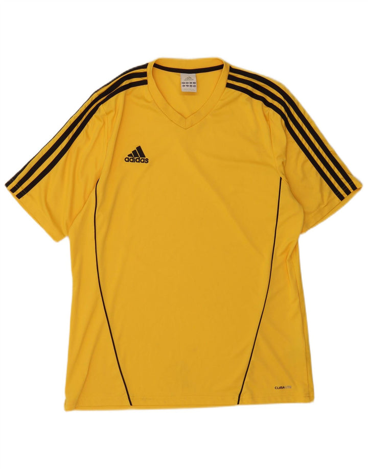 Adidas Mens Climalite Camiseta Top Grande Poliéster Amarillo