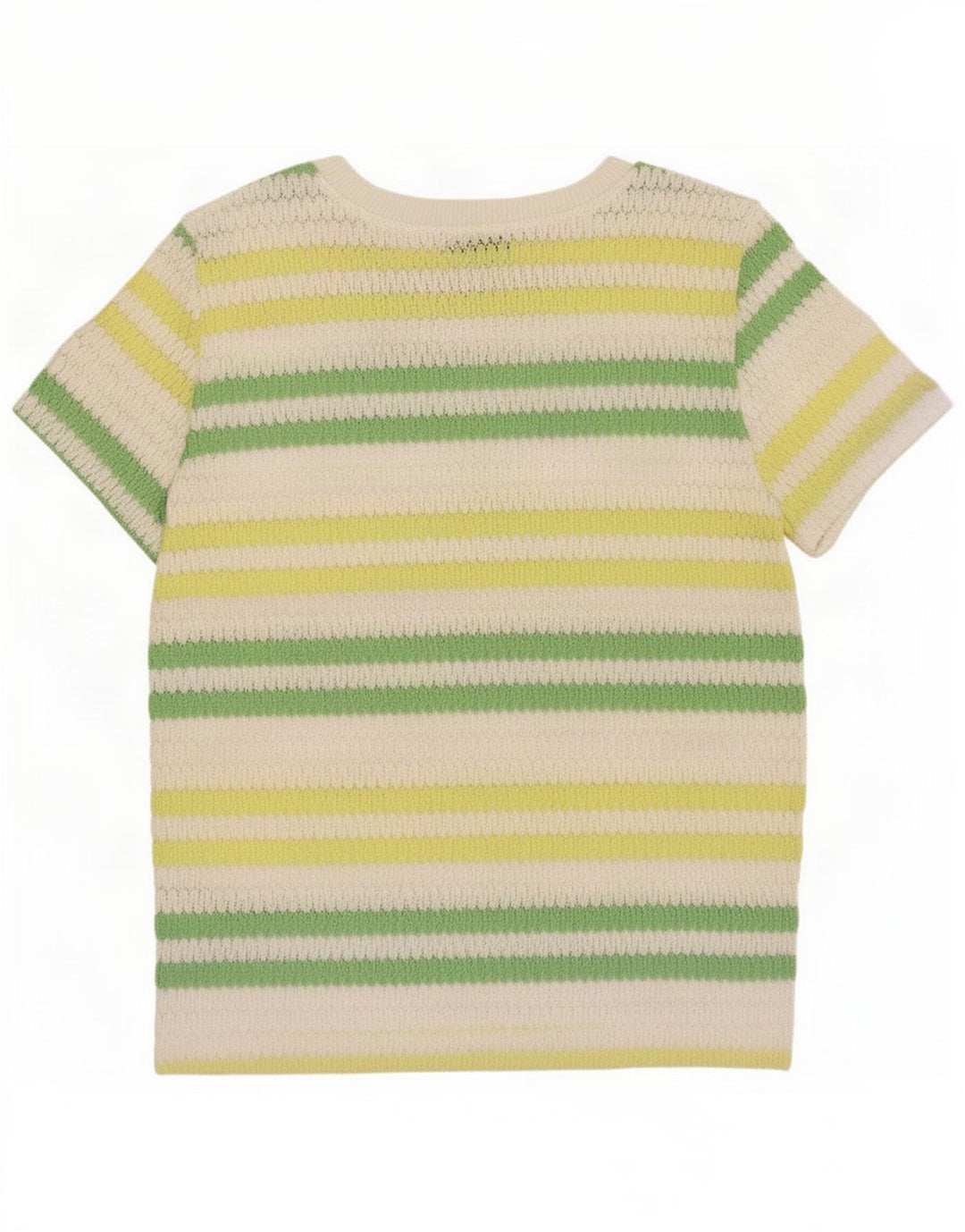 Zara Mujer Blusa De Punto Top UK 10 Small Poliéster A Rayas Multicolor