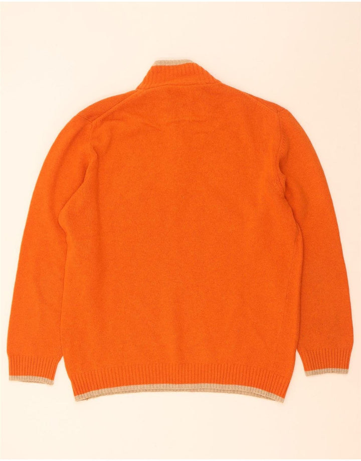 Sergio Tacchini Jersey Hombre con Cremallera y Cuello XL Lana Naranja