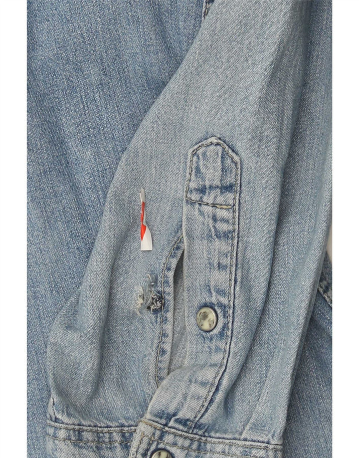 Wrangler Camisa vaquera para hombre 2XL Algodón azul