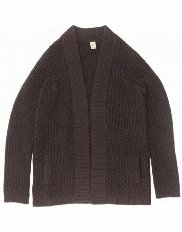 Gap Suéter Cárdigan Abierto Extragrande Largo para Mujer UK 40 Lana Negra Mediana