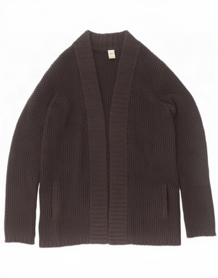Gap Suéter Cárdigan Abierto Extragrande Largo para Mujer UK 40 Lana Negra Mediana