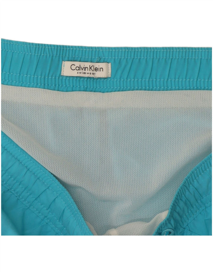 Calvin Klein Shorts De Baño Con Gráfico Para Hombre Playa Grande Azul