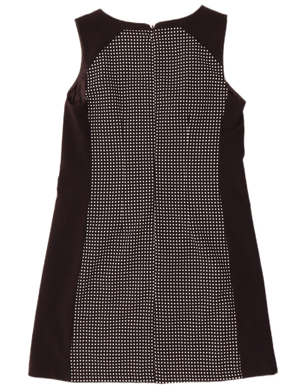 Next Vestido evasé sin mangas para mujer UK 40 Mediano Poliéster con lunares negros