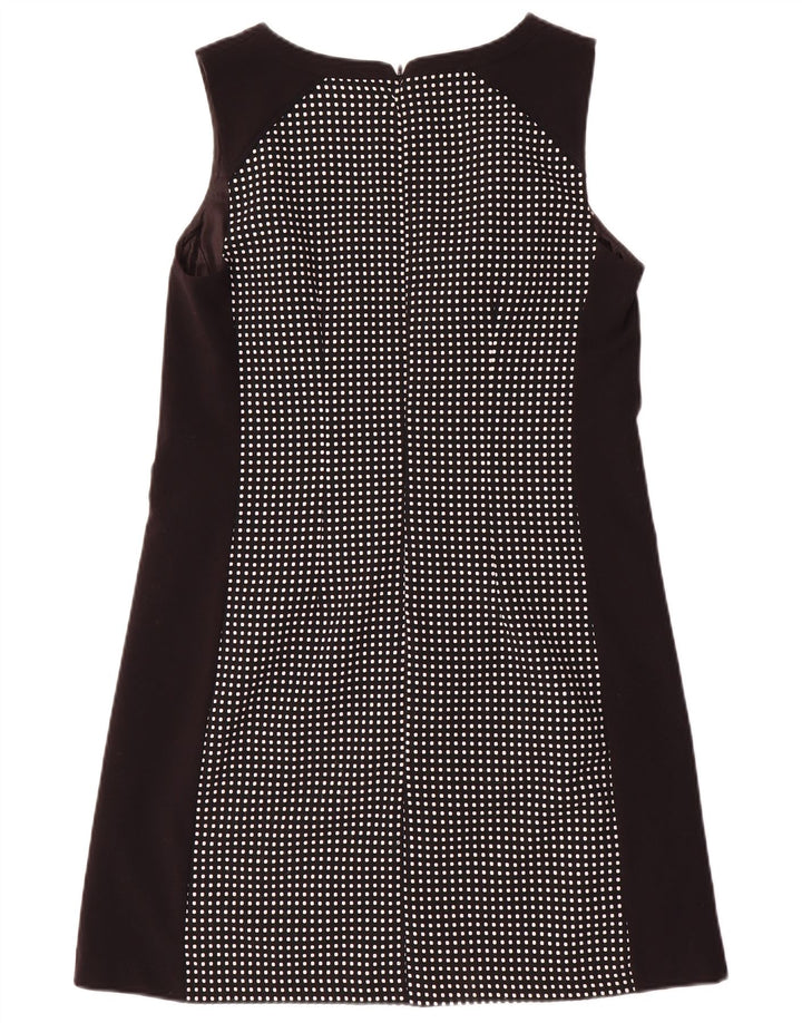 Next Vestido evasé sin mangas para mujer UK 40 Mediano Poliéster con lunares negros