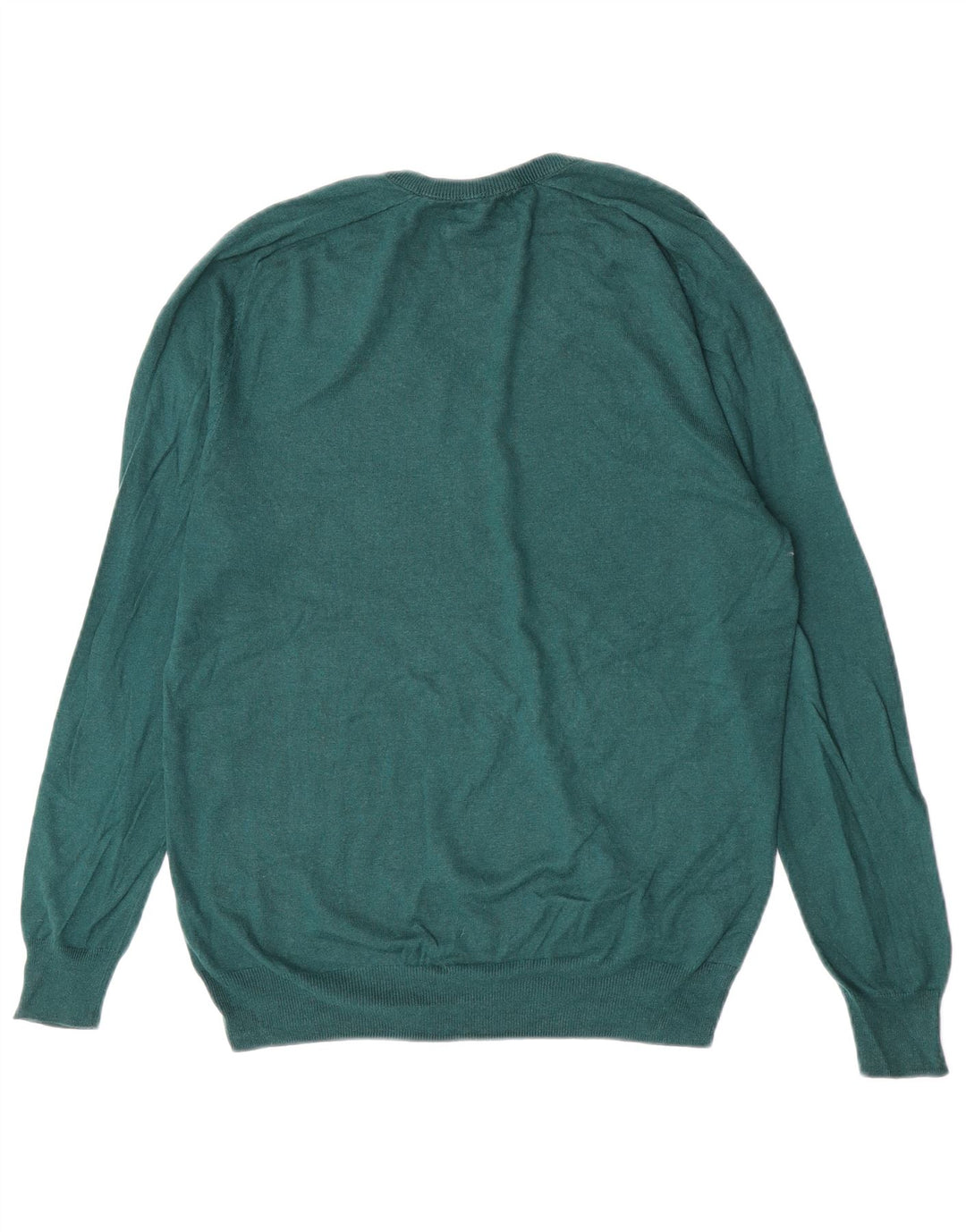 Massimo Dutti Hombre Jersey Cuello Pico Small Seda Verde