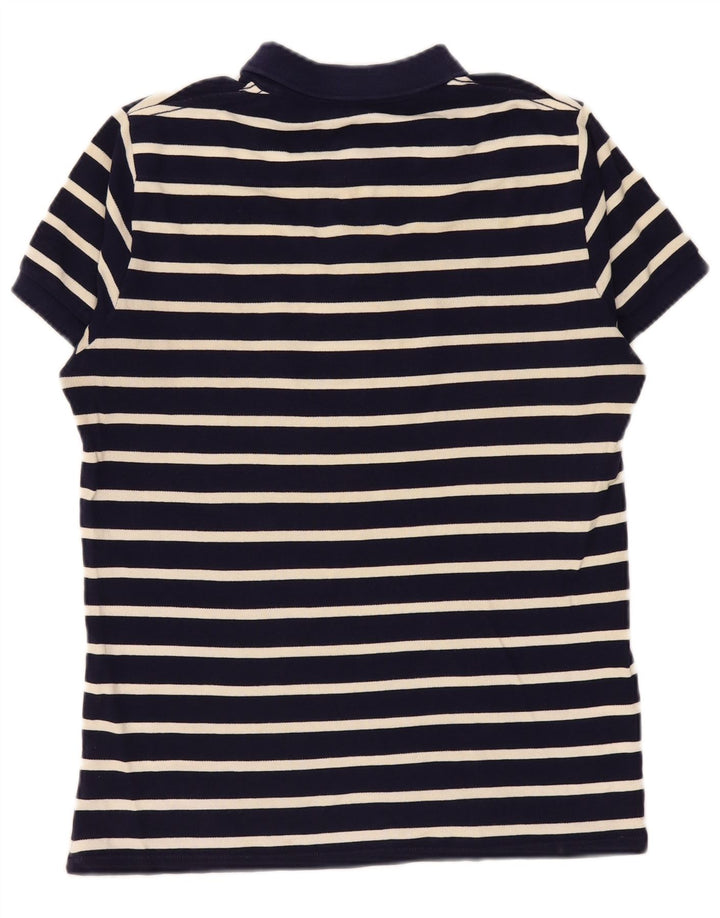 French Connection Polo para hombre de algodón a rayas azul marino mediano