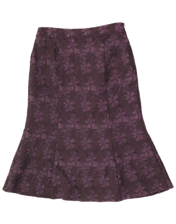 CC Falda trompeta para mujer UK 14 Large W30 Púrpura Floral