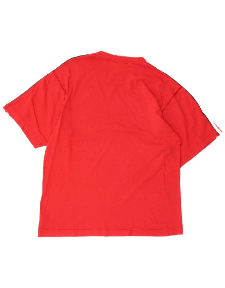 ADIDAS Camiseta para hombre Top UK 34/36 Small Rojo Algodón