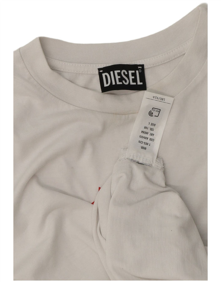 Diesel Camiseta gráfica para niños 13-14 años Grande Blanco