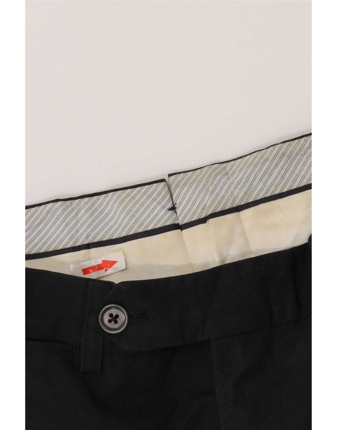 Massimo Dutti Pantalón Chino Regular Hombre Medium W31 L29 Azul Marino Algodón