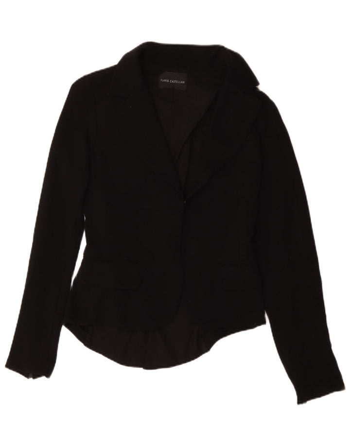 Flavio Castellani Chaqueta Blazer para Mujer Reino Unido 44 Mediano Negro