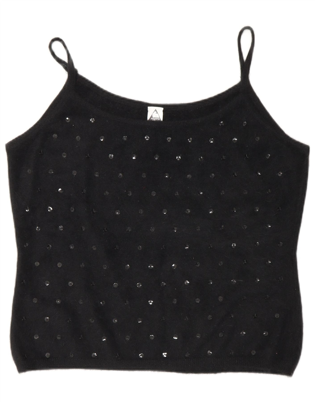 Luisa Spagnoli Top Cami para Mujer UK 44 Medium Black Angora