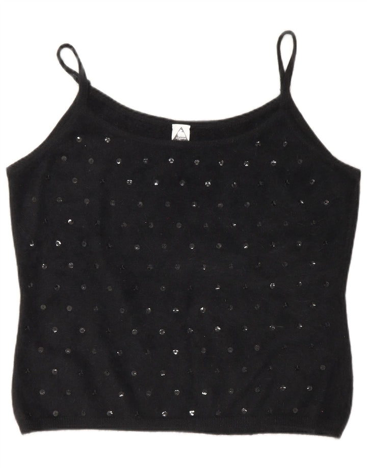 Luisa Spagnoli Top Cami para Mujer UK 44 Medium Black Angora