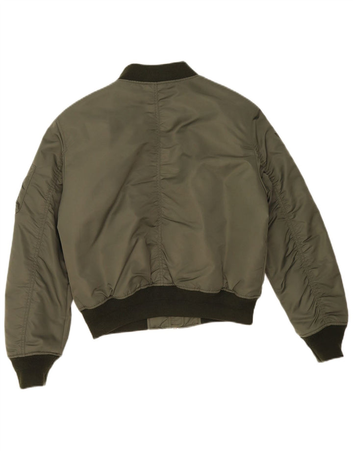 Superdry Chaqueta de Aviador Extragrande MA-1 para Mujer, Talla S, Color Caqui