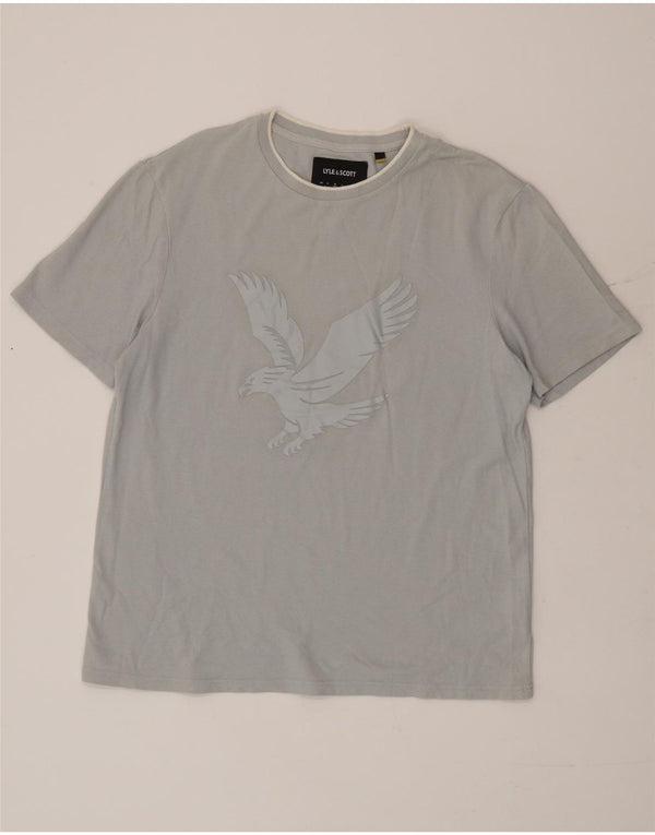 Lyle & Scott Camiseta gráfica de ajuste relajado para hombre Top de algodón azul medio