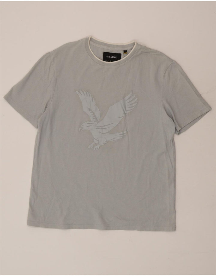 Lyle & Scott Camiseta gráfica de ajuste relajado para hombre Top de algodón azul medio