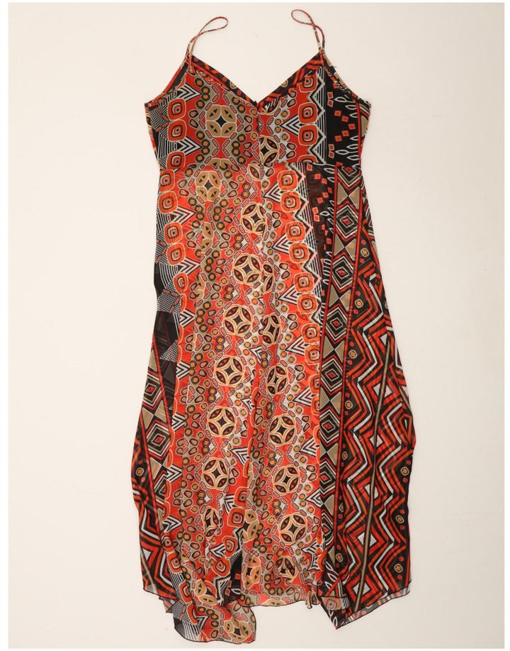 SANDRO FERRONE Womens Roma See Through Asymmetrical Dress UK 12 Medium Red Vintage Sandro Ferrone and Second-Hand Sandro Ferrone from Messina Hembry 