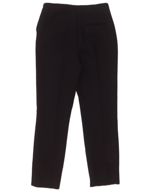 Zara Mujer Pantalón Traje Slim XS W25 L27 Negro Poliéster