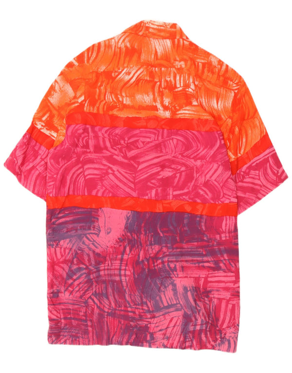 Camisa Vintage Hombre Manga Corta Viscosa Multicolor Mediana