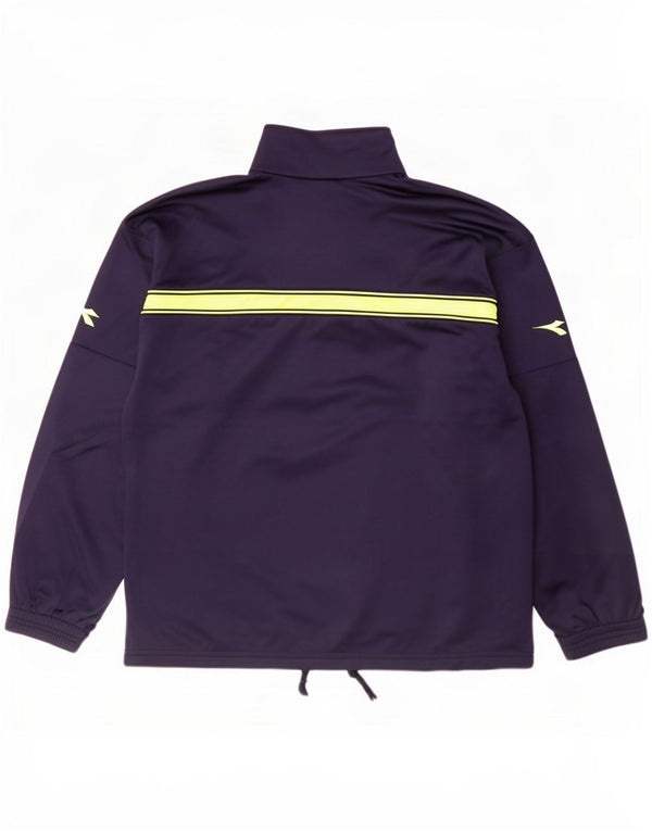 Diadora Mens Chándal Top Chaqueta UK 36 Small Azul Marino Colorblock
