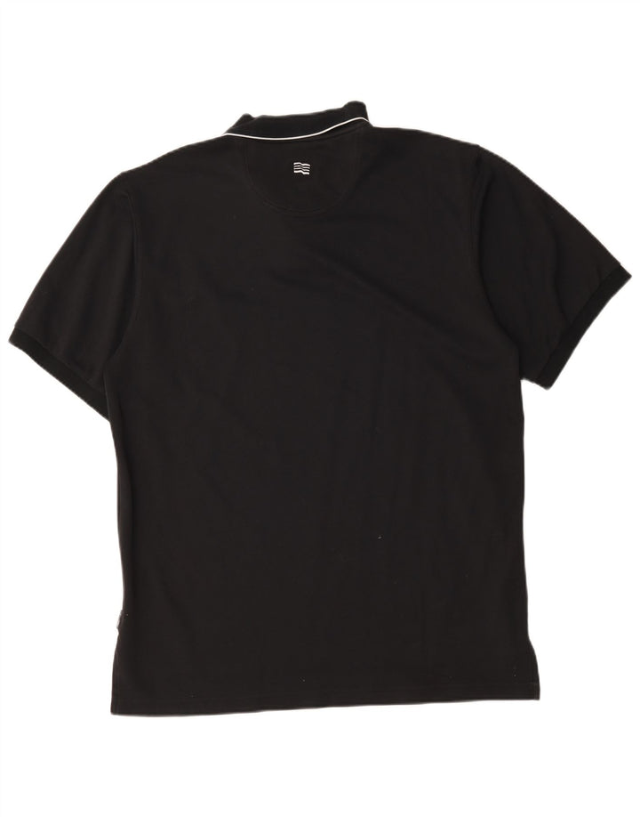 Adidas - Polo Climalite para hombre, talla grande, algodón negro