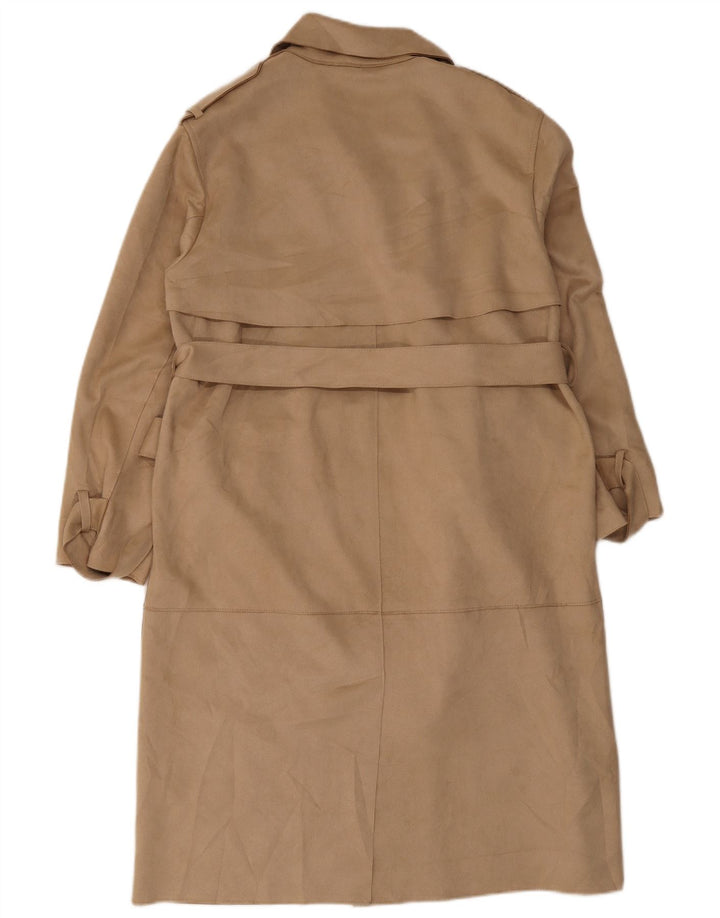 Zara Mujer Gabardina UK 44 Poliéster Beige Medio