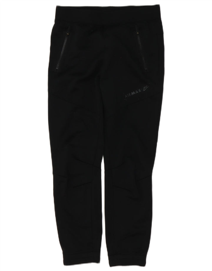 Nike Mujer Graphic Chándal Pantalones Joggers UK 40 Grande Poliéster Negro