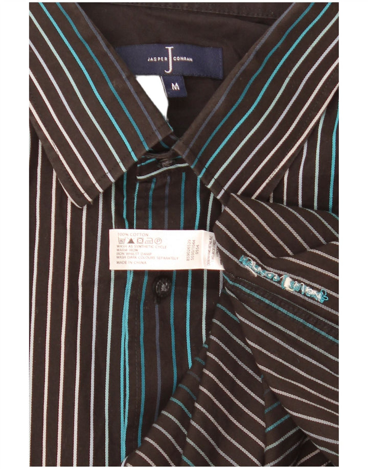 Jasper Conran Camisa para hombre Algodón a rayas negro mediano