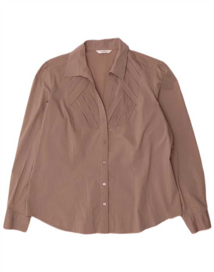 Marks & Spencer Blusa para mujer UK 40 XL Algodón gris