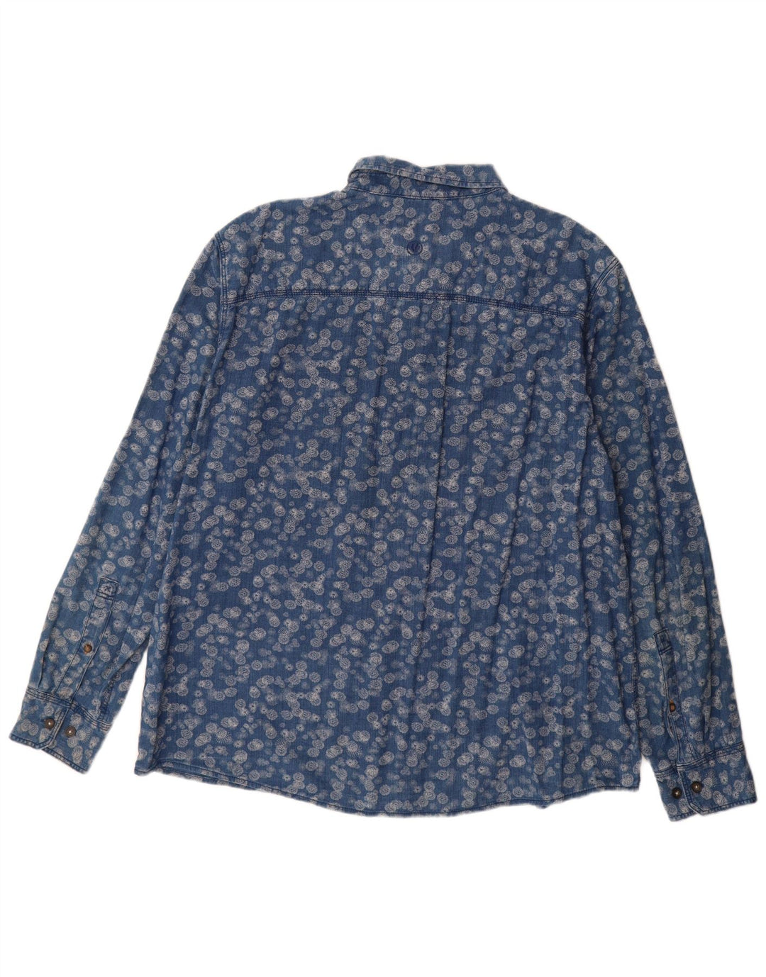 Camisa de hombre Fat Face 2XL Algodón floral azul