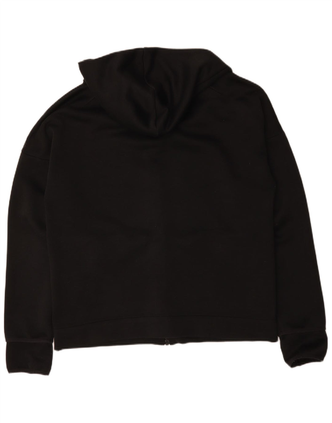 Adidas - Sudadera con capucha y cremallera para hombre, tamaño grande, poliéster negro
