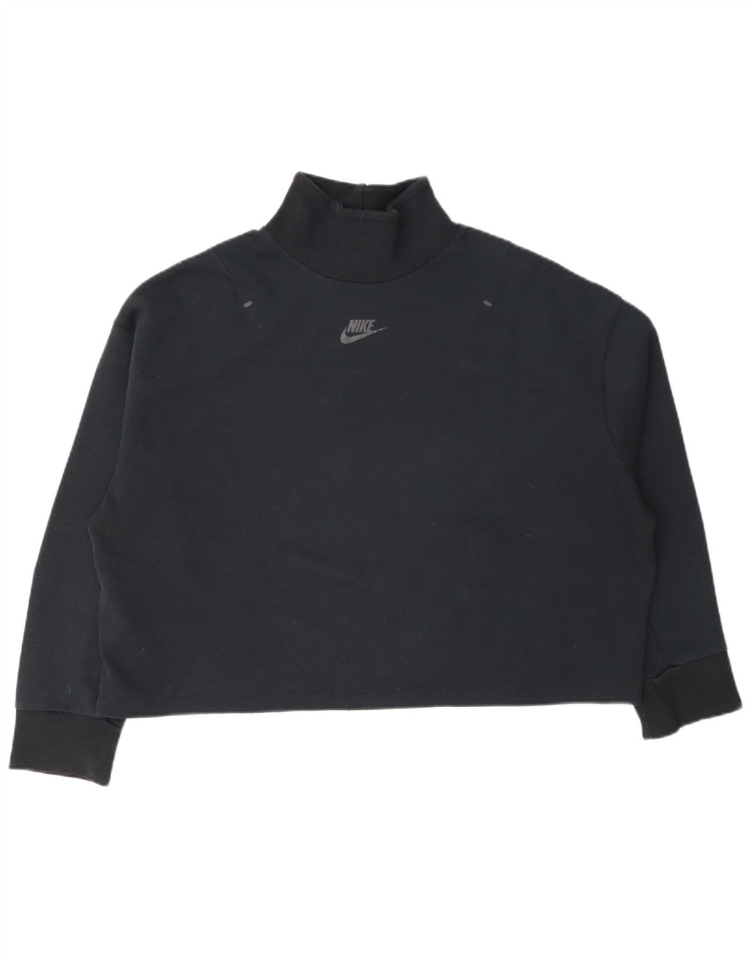 Nike Mujer Crop Oversize Sudadera Jumper UK 10 Small Azul Marino