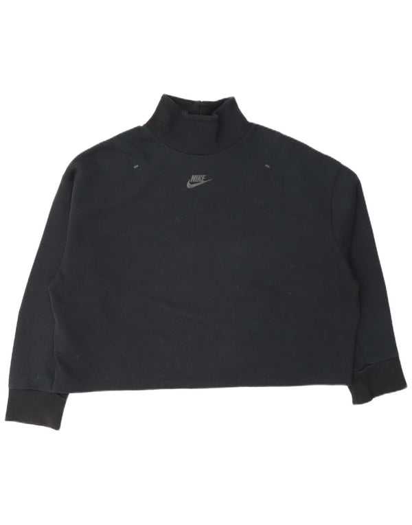Nike Mujer Crop Oversize Sudadera Jumper UK 10 Small Azul Marino