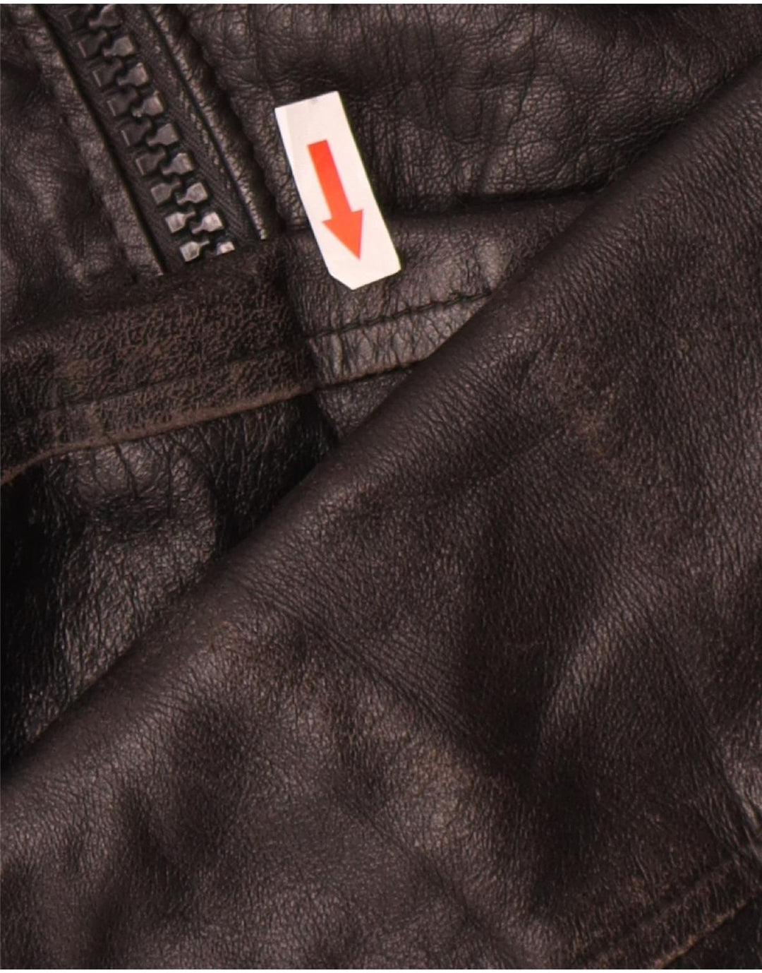 Vintage hombres chaqueta de cuero Reino Unido 38 medio negro